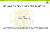IRRIGATION DEVELOPMENT IN KENYA