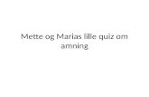 Mette og Marias lille quiz om amning