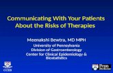 Communicating With Your Patients About the Risks of Therapies