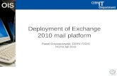 Deployment of Exchange 2010 mail platform