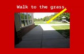 Walk to the grass.