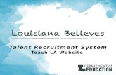 Talent Recruitment System Teach LA Website