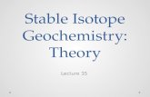 Stable Isotope  Geochemistry: Theory