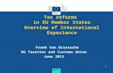 Tax reforms in  EU  Member States Overview  of International  Experience