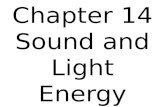 Chapter 14 Sound and Light Energy