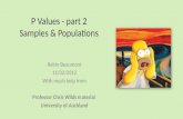 P Values - part 2 Samples & Populations
