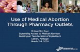 Use of Medical Abortion Through Pharmacy Outlets