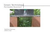 Green Technology Permeable Pavement