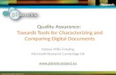 Quality Assurance:  Towards Tools for Characterizing and Comparing Digital Documents