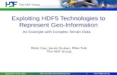 Exploiting HDF5 Technologies to Represent Geo-Information