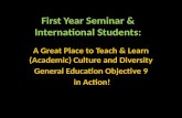 First Year Seminar & International Students: