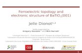 Ferroelectric topology and electronic structure of BaTiO 3 (001)