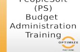 PeopleSoft (PS) Budget  Administration Training