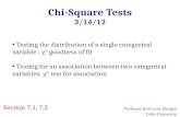Chi-Square Tests 3/14/12