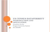 US Census  DataFerrett Introduction and Application
