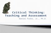 Critical Thinking:  Teaching and Assessment