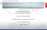 Demonstration Project  in Waste Water  Treatment     Delhi  Jal  Board, India