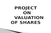 PROJECT ON VALUATION  OF  SHARES
