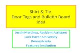 Shirt & Tie  Door Tags and Bulletin Board Idea