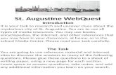 St. Augustine  WebQuest Introduction