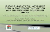 LESSONS LEARNT FOR HARVESTING SEED IN BIODIVERSITY MITIGATION AND ENHANCEMENT SCHEMES IN THE UK