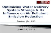 Optimizing Water Delivery System Storage & Its Influence on Air Pollutant Emission Reduction