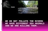 We do not pollute the rivers we have different sea animals and we are killing them.