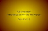 Cosmology Introduction to the Universe