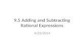 9.5 Adding and Subtracting Rational Expressions
