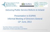 Delivering  Public Service Reform in Ireland Presentation to EUPAN