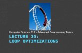 Lecture 35: Loop Optimizations