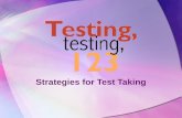 Strategies for  Test Taking