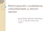 Participación ciudadana, voluntariado y tercer sector
