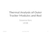 Thermal Analysis of Outer Tracker Modules and Rod
