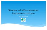 Status of Wastewater Implementation