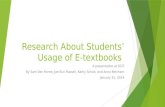 Research About Students’ Usage of E-textbooks