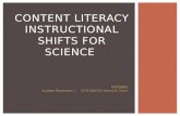 Content Literacy Instructional  Shifts for science