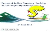 Future  of Indian Currency  L ooking  at  Contemporary Scenario
