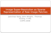 Image Super-Resolution as Sparse Representation of Raw Image Patches
