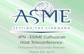 IPN - ESIME  Culhuacan Host  Teleconference .