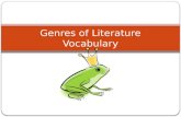 Genres of Literature Vocabulary