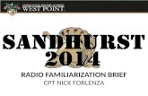 RADIO FAMILIARIZATION BRIEF CPT NICK FORLENZA