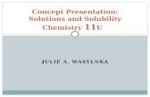 Concept Presentation: Solutions and Solubility Chemistry  11 U