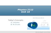Physics 2112 Unit 18
