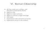 VI.  Roman Citizenship
