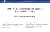 2014-15 Mathematics and Science Partnership Grants Post Award Meeting