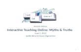 Keynote Address Interactive  Teaching  Online: Myths & Truths June 1, 2012