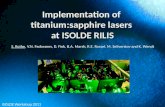 Implementation of  titanium:sapphire  lasers  at  ISOLDE  RILIS