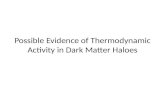 Possible Evidence of Thermodynamic Activity in Dark Matter Haloes