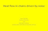 Heat flow in  chains  driven by  noise